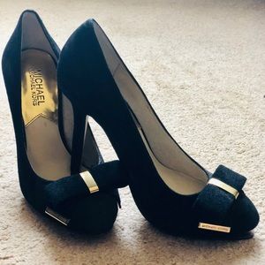 Michael Kors Delphine Bow Suede Heels